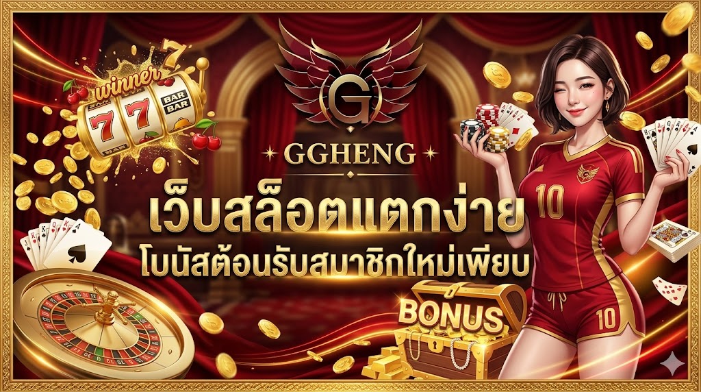 ggheng เว็บสล็อตแตกง่าย โบนัสต้อนรับสมาชิกใหม่เพียบ